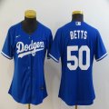 Women Los Angeles Dodgers Mookie Betts Nike blue 2020 Away Official Authentic Player Jersey