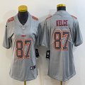 Women Nike Kansas City Chiefs #87 Travis Kelce gray color rush limited jerseys