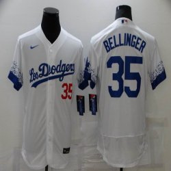 New Los Angeles Dodgers #35 Cody Bellinger white Flexbase Authentic Collection Jersey