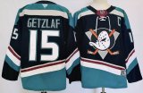 Anaheim ducks #15 Ryan Getzlaf black blue hockey jerseys-PD