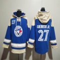 Toronto Blue Jays #27 Vladimir Guerrero Jr blue gray Hooded Sweatshirt