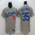 Nike Los Angeles Dodgers 35 Cody Bellinger gray Flexbase Authentic Collection Jersey-BD