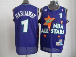 Adidas Orlando Magic #1 Penny Hardaway Swingman Purple 1995 All Star Throwback NBA Jerseys