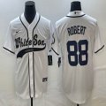 Nike Chicago White Sox #88 Luis Robert white MLB Baseball jerseys Joint name-BD