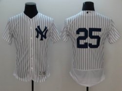 New York Yankees #25 Gleyber Torres white Flexbase baseball Jersey-1