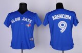 mlb toronto blue jays J.P.ARENCIBIA 9 blue women jersey