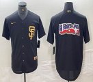 Nike San Francisco Giants blank black majestic baseball jerseys 01