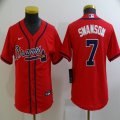 Youth Nike Atlanta Braves #27 Austin Riley red majestic baseball Jerseys