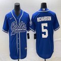 Nike Indianapolis Colts #5 Anthony Richardson blue NFL and MLB Baseball jerseys Joint name-BD