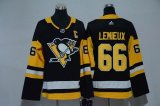 Women Adidas Pittsburgh Penguins #66 M.Lemieux black nhl Jersey