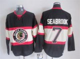 Chicago Blackhawks 7# Brent Seabrook black nhl hockey jersey