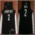 Nike Washington Wizards #2 John Wall black basketball jersey-HL