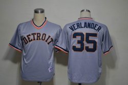 Detroit Tigers #35 Justin Verlander Grey MLB Jerseys