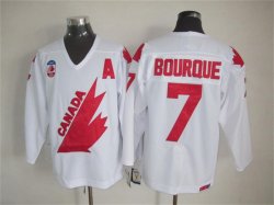 Team Canada #7 Ray Bourque white NHL Jerseys A patch