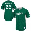 Custom Los Angeles Dodgers #22 Clayton Kershaw Green ST PATRICKS Jerseys