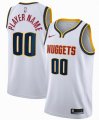 Custom Nike Denver Nuggets white NBA jersey Jersey