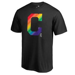 Men\'s Cleveland Indians Fanatics Branded Pride Black T-Shirt