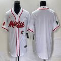 2023 World Cup Mexico blank white majestic baseball jerseys 41