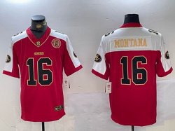 Nike San Francisco 49ers #16 Joe Montana red white Nike Vapor F.U.S.E. Limited Jersey 04