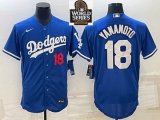 Nike Los Angeles Dodgers #18 Yoshinobu Yamamoto blue Flexbase Authentic Collection Jersey