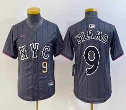 Youth Nike New York Mets #9 Brandon Nimmo gray majestic majestic baseball jerseys city version 02