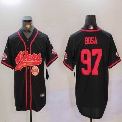 Nike San Francisco 49ers #97 Nick Bosa black Mexico baseball jerseys Joint name-BD 01