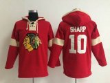 Chicago Blackhawks Patrick Sharp 10# red Ice hockey Hooded Sweatshirt