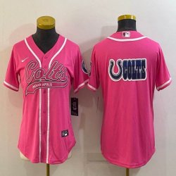 Women Nike Indianapolis Colts pink baseball jerseys Joint name-BD 01