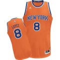 customized New York Knicks Robin Lopez 8# orange NBA Jerseys-printing name and number