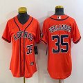 Women Nike Houston Astros #35 Justin Verlander orange majestic baseball jerseys 01