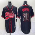 Nike Cincinnati Reds #30 Ken Griffey Jr black majestic baseball jerseys Joint name-BD