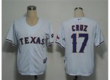 MLB Texas Rangers 17 Cruz kid white jerseys