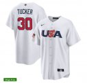 2023 World Cup #30 Tucker white USA majestic baseball jerseys