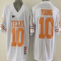 Texas Longhorns Vince Young 10 Burnt White College Football Throwback Jersey