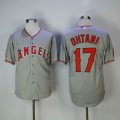 Los Angeles Angels #17 Shohei Ohtani gray majestic baseball jersey