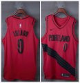 Nike Portland Trail Blazers #0 Damian Lillard red basketball Jersey