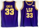 LSU Tigers Shaquille O'Neal 33 NCAA Basketball Jersey - Purple