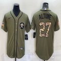 Nike Houston Astros #27 Jose Altuve Green Salute to Service Stitched MLB Jersey