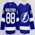 Tampa Bay Lightning #88 Andrei Vasilevskiy blue hockey jerseys-PD