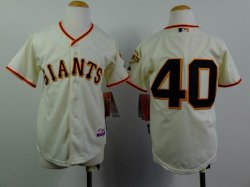 Youth San Francisco Giants Madison Bumgarner 40 beige MLB Jerseys