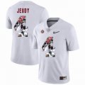 Custom Alabama Crimson Tide #4 Jerry Jeudy white College Color Rush Limited Jerseys