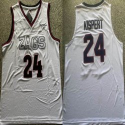 Gonzaga Bulldogs #24 Corey Kispert White College Basketball Jerseys-LC