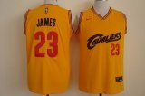 nike Cleveland Cavaliers LeBron James #23 Black yellow nba basketball jersey(1)