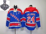 2014 stanley cup Rangers CALLAHAN 24 Blue NHL Hooded Sweatshirt