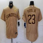 Nike San Diego Padres #23 Fernando Tatis Jr. beige Flexbase Authentic Collection Jersey 01