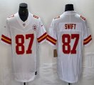 Nike Kansas City Chiefs #87 Swift white Vapor F.U.S.E. Limited Jersey 03