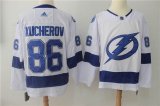 Adidas Tampa Bay Lightning #86 Nikita Kucherov white ice hockey