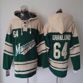 Minnesota Mikael Granlund 64# green beige NHL hooded sweatshirt