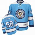 NHL Pittsburgh Penguins #58 Letang Blue Jersey