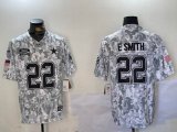 Dallas Cowboys #22 E.Smith Nike Arctic Camo 2024 Salute to Service Limited Jersey -BD